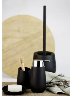 Wenko Badaccessoires<WC-Garnitur "Badi" in Schwarz - (H)38 cm