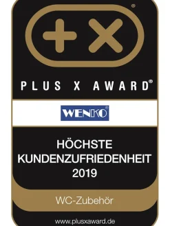 Wenko Badaccessoires<WC-Garnitur "Badi" in Schwarz - (H)38 cm
