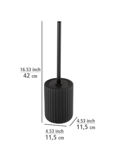 Wenko Badaccessoires<WC-Garnitur "Belluno" in Schwarz - (H)42 cm