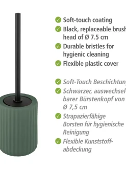 Wenko Badaccessoires<WC-Garnitur in Grün - (H)42 x Ø 11,5 cm