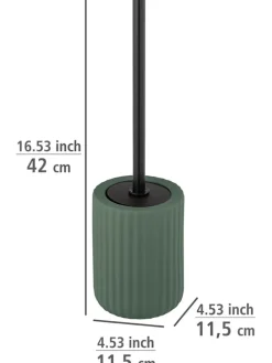 Wenko Badaccessoires<WC-Garnitur in Grün - (H)42 x Ø 11,5 cm