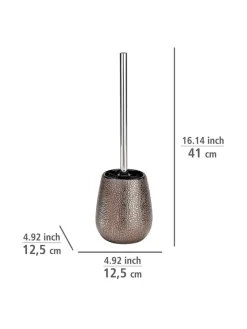 Wenko Badaccessoires<WC-Garnitur "Marrakesh" in Hellbraun/ Gold - (H)41 cm