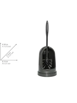 Wenko Badaccessoires<WC-Garnitur "Standard" in Schwarz - (H)40 cm