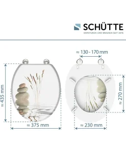 Schütte Badaccessoires<WC-Sitz "Balance" in Weiß/ Beige