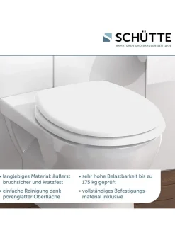 Schütte Badaccessoires<WC-Sitz in Weiß