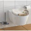 Schütte Badaccessoires<WC-Sitz mit Absenkautomatik "Stone pyramid" in Beige