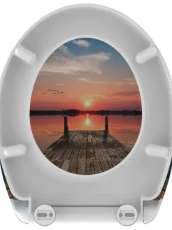 Schütte Badaccessoires<WC-Sitz mit Absenkautomatik "Sunset sky" in Bunt
