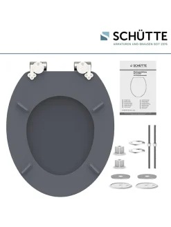 Schütte Badaccessoires<WC-Sitz mit Absenkautomatik "Spirit" in Anthrazit