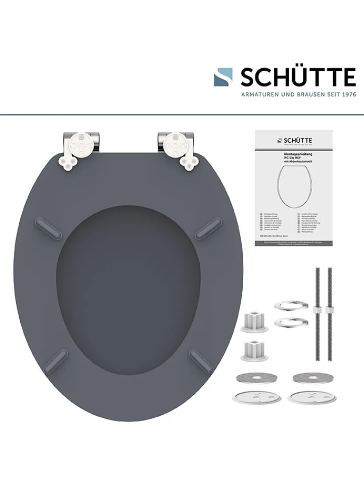 Schütte Badaccessoires<WC-Sitz mit Absenkautomatik "Spirit" in Anthrazit
