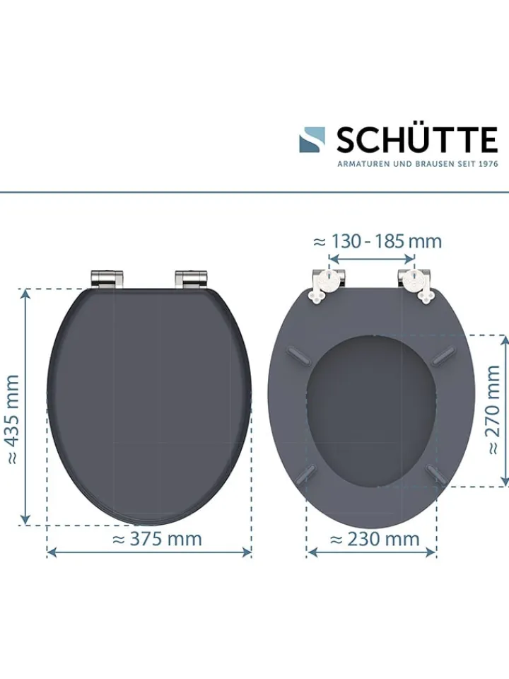 Schütte Badaccessoires<WC-Sitz mit Absenkautomatik "Spirit" in Anthrazit