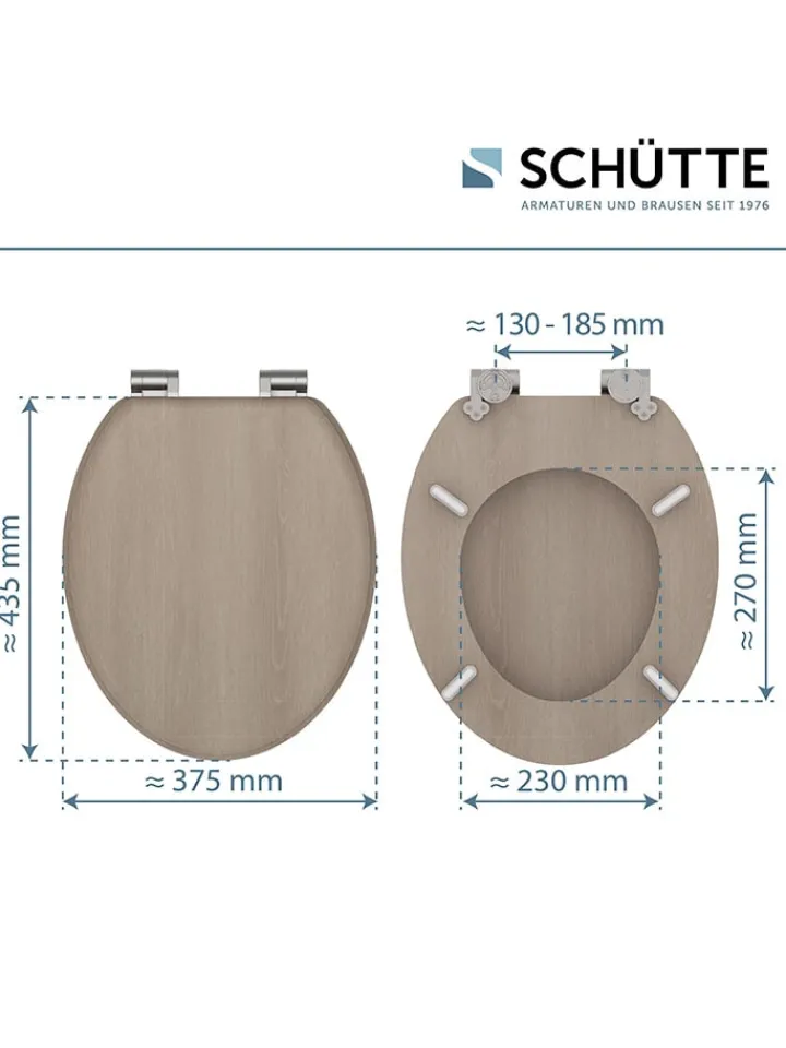 Schütte Badaccessoires<WC-Sitz mit Absenkautomatik "Modern Wood" in Hellbraun