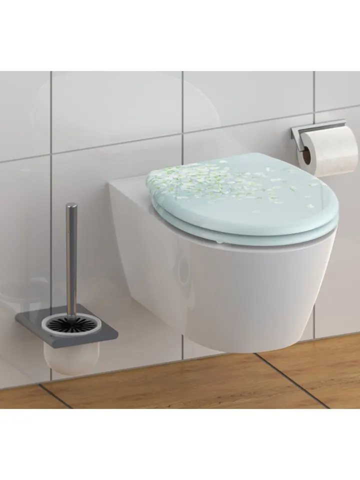 Schütte Badaccessoires<WC-Sitz mit Absenkautomatik "Flower in the wind" in Türkis