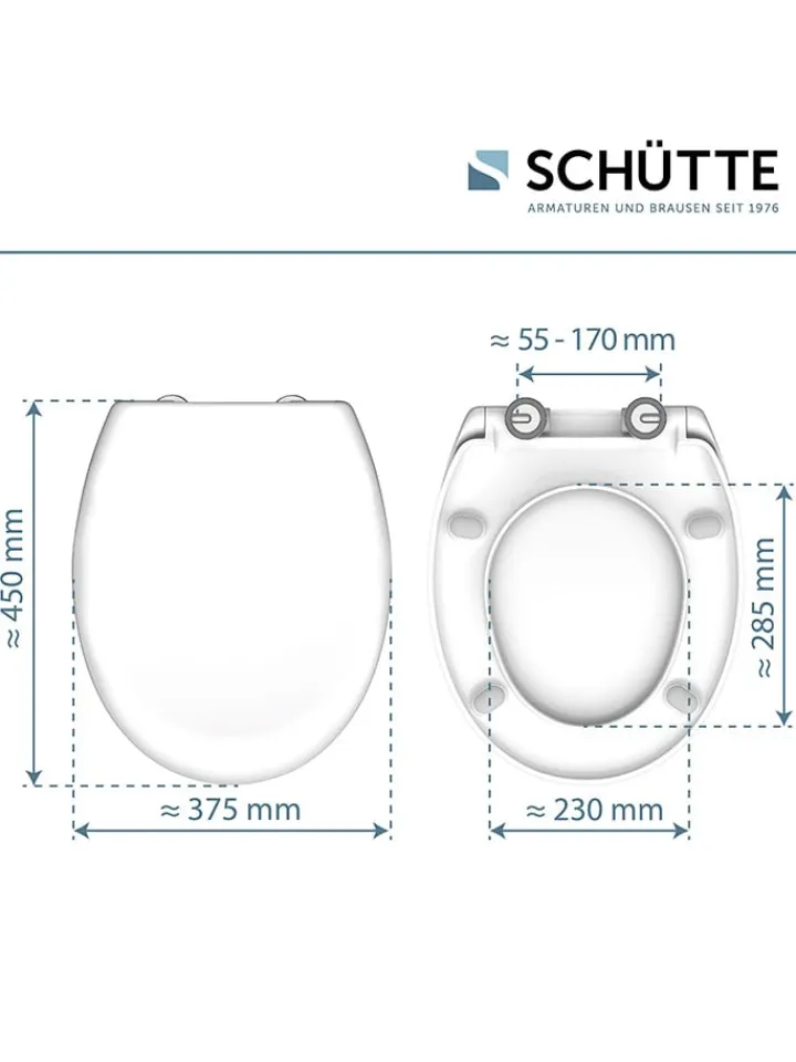 Schütte Badaccessoires<WC-Sitz mit Absenkautomatik in Weiß