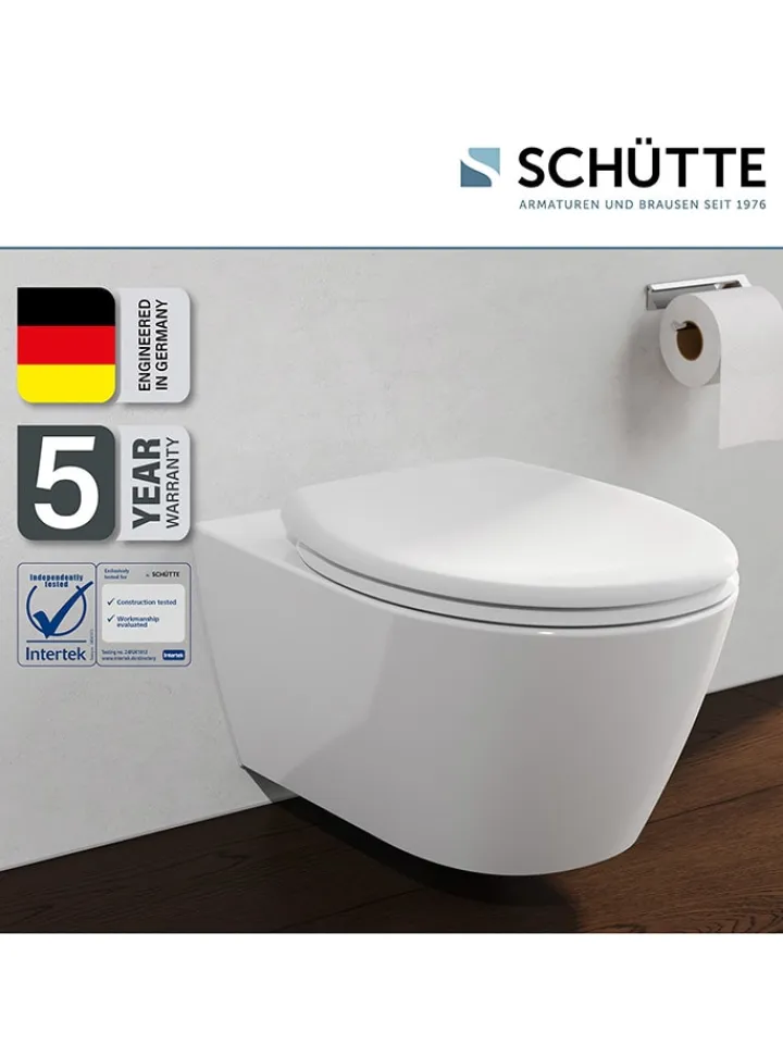 Schütte Badaccessoires<WC-Sitz mit Absenkautomatik in Weiß