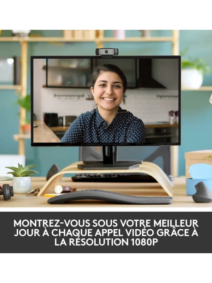 Logitech Foto & Video<Webcam C930e für gestochen scharfe Full HD 1080p Videokonferenzen in Schwarz