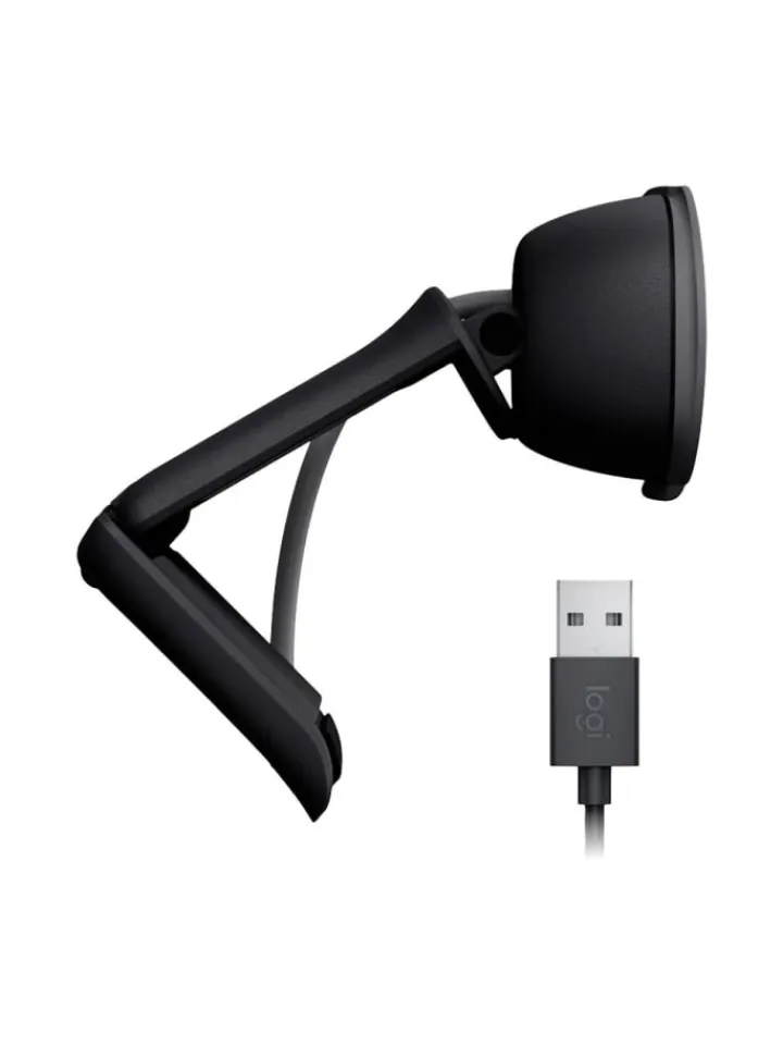 Logitech Foto & Video<Webcam mit Klemm-Halterung 100 Full HD-Webcam 1920 x 1080 Pixel in Schwarz