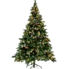 Beliani Weihnachtsschmuck<Weihnachtsbaum PALOMAR in Grün/Schwarz - (W) 110 x (H) 180 x (L) 110 cm