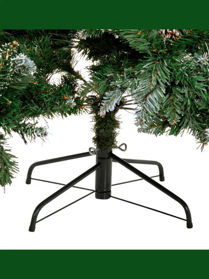 Beliani Weihnachtsschmuck<Weihnachtsbaum PALOMAR in Grün/Schwarz - (W) 110 x (H) 180 x (L) 110 cm