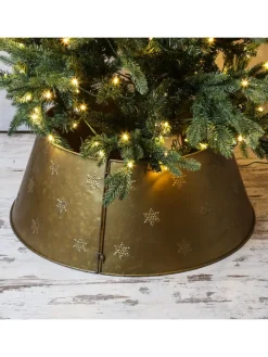 MARELIDA Künstliche Weihnachtsbäume<Weihnachtsbaumrock Abdeckung für Baumständer D: 57cm in gold