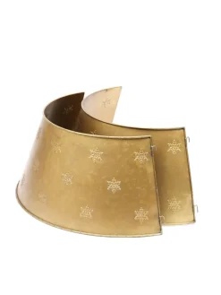 MARELIDA Künstliche Weihnachtsbäume<Weihnachtsbaumrock Abdeckung für Baumständer D: 70cm in gold