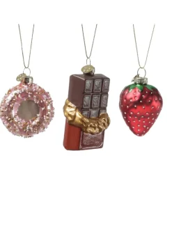 MARELIDA Weihnachtsschmuck<Weihnachtsbaumschmuck Donut Erdbeere Schokolade in bunt