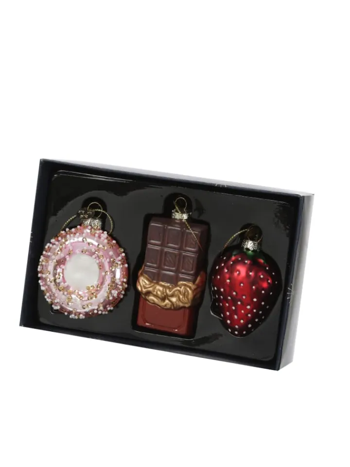 MARELIDA Weihnachtsschmuck<Weihnachtsbaumschmuck Donut Erdbeere Schokolade in bunt