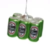 MARELIDA Weihnachtsschmuck<Weihnachtsbaumschmuck SIXPACK Bier aus Glas H: 5,1cm in grün