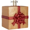 Clayre & Eef Künstliche Weihnachtsbäume<Weihnachtsbaumständer in Gold/ Rot - (B)26 x (H)32 x (T)25 cm