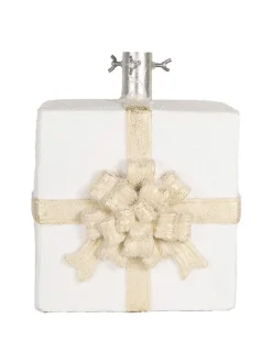 Clayre & Eef Künstliche Weihnachtsbäume<Weihnachtsbaumständer in Weiß/ Beige - (B)26 x (H)24 x (T)33 cm