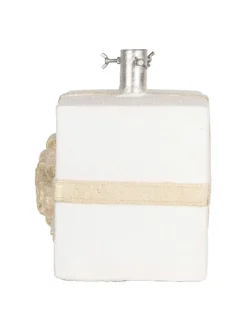 Clayre & Eef Künstliche Weihnachtsbäume<Weihnachtsbaumständer in Weiß/ Beige - (B)26 x (H)24 x (T)33 cm