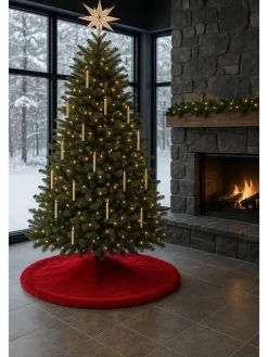 ABERTO DESIGN Teppiche & Fußmatten<Weihnachtsbaum-Teppich in Rot