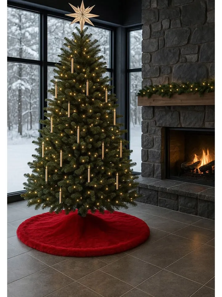ABERTO DESIGN Teppiche & Fußmatten<Weihnachtsbaum-Teppich in Rot