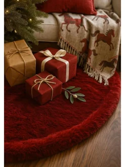 ABERTO DESIGN Teppiche & Fußmatten<Weihnachtsbaum-Teppich in Rot