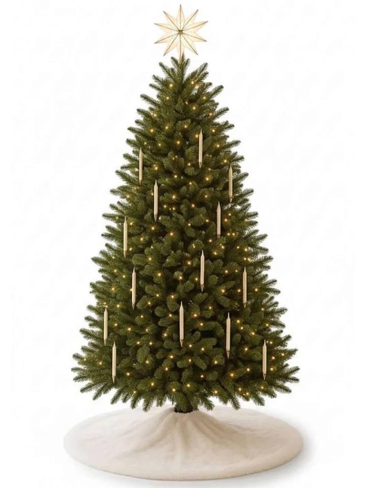 ABERTO DESIGN Teppiche & Fußmatten<Weihnachtsbaum-Teppich in Creme