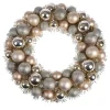 WellHome Lichterketten & Deko-Leuchten<Weihnachtskranz in Gold/ Silber
