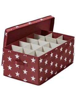 STORE IT Kisten & Körbe<Weihnachtskugelbox in Rot - (B)58 x (H)25 x (T)36 cm