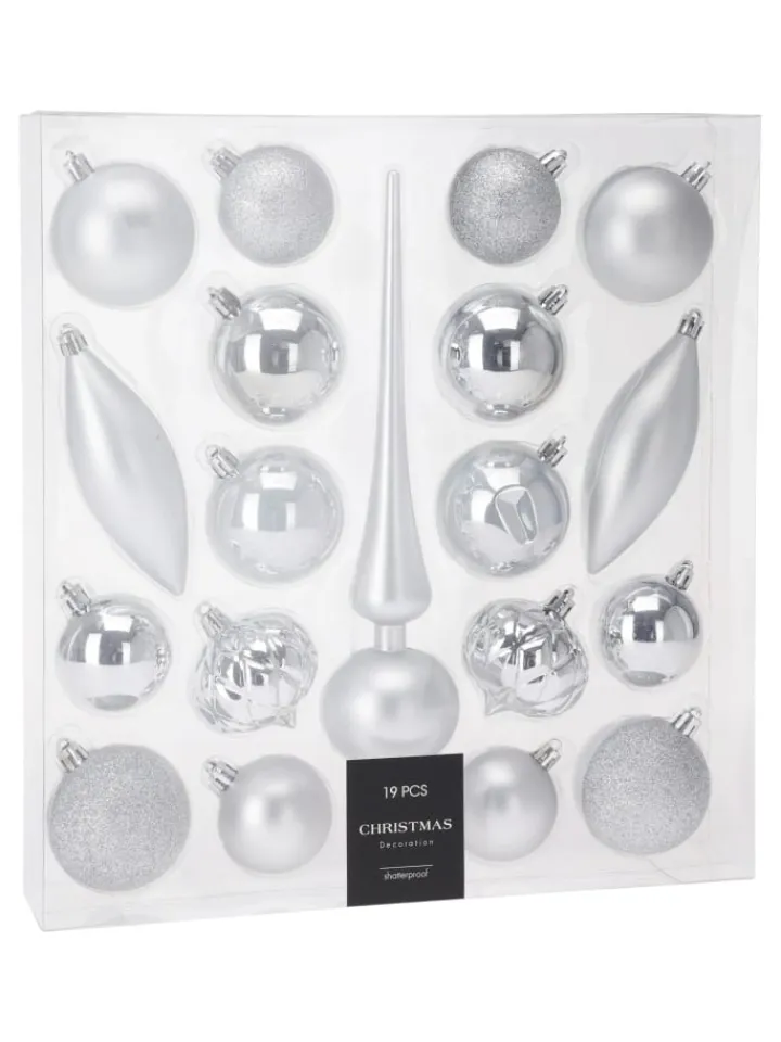 Home&Styling Collection Weihnachtsschmuck<Weihnachtskugeln in silbern