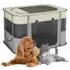relaxdays Hunde<Welpenauslauf in Mehrfarbig - (B)90 x (H)60 x (T)68 cm