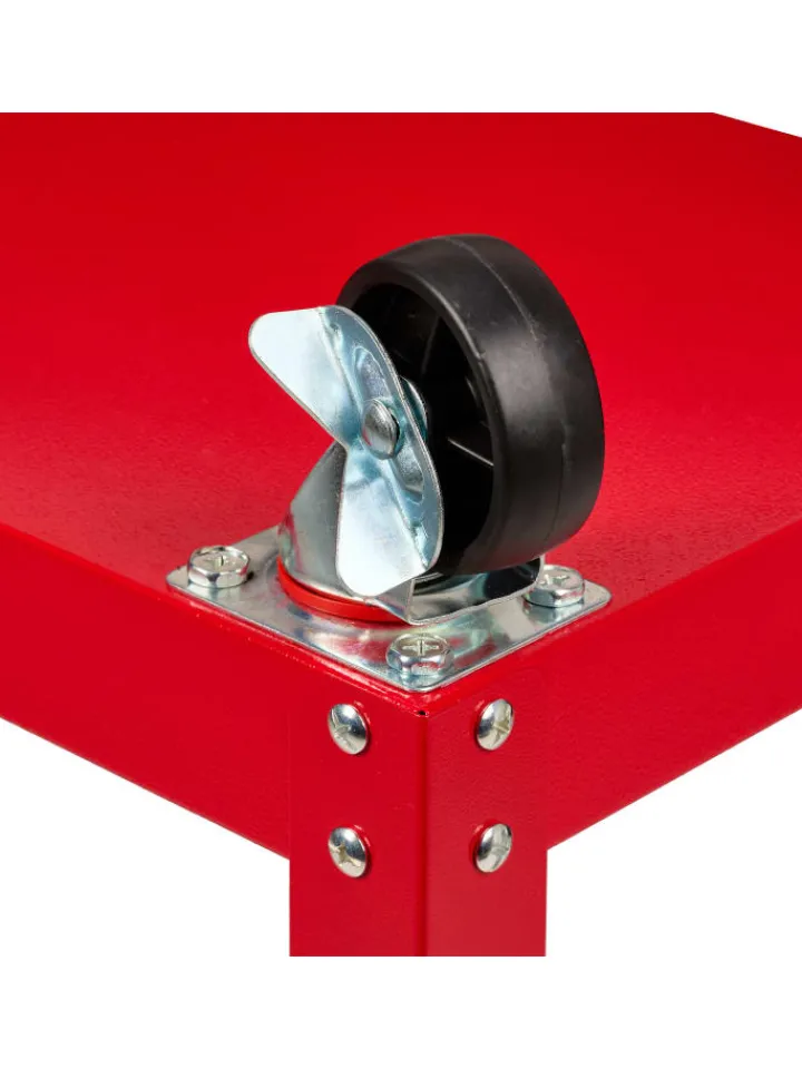 relaxdays Weitere Haushaltshelfer<Werkstattwagen in Rot - (B)78 x (H)76 x (T)35 cm