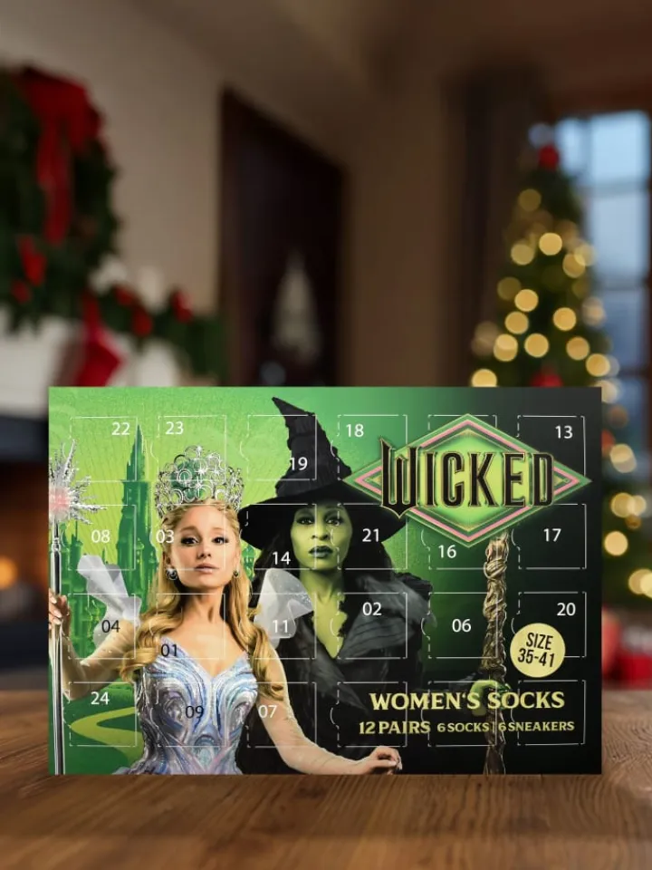 United Labels Adventskalender<Wicked Socken Adventskalender mit 12 Paar kurz und lang in Mehrfarbig