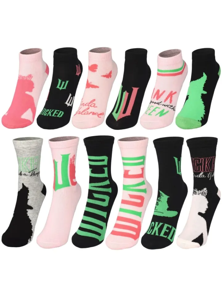 United Labels Adventskalender<Wicked Socken Adventskalender mit 12 Paar kurz und lang in Mehrfarbig