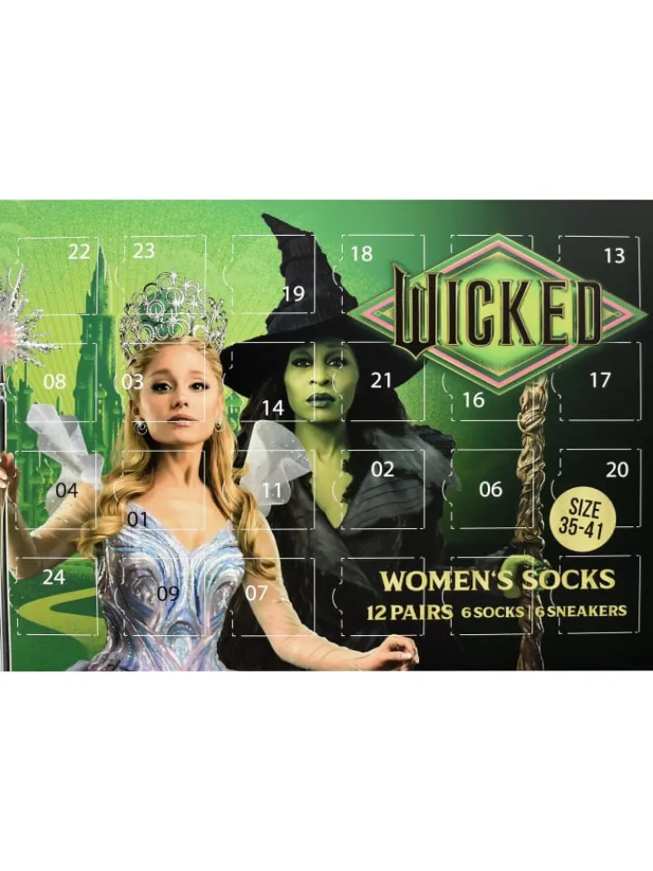 United Labels Adventskalender<Wicked Socken Adventskalender mit 12 Paar kurz und lang in Mehrfarbig