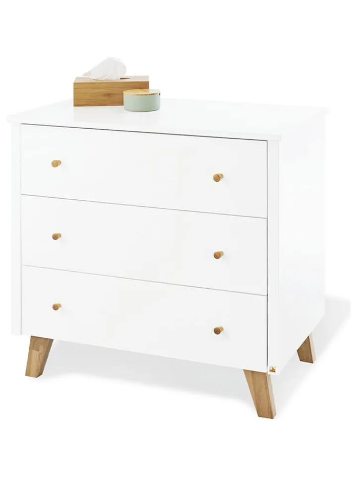 Pinolino Babymöbel<Wickelkommode "Pan" in Weiß - (B)100 x (H)101 x (T)78 cm
