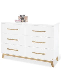 Pinolino Kindermöbel|Babymöbel<Wickelkommode "Riva" in Weiß - (B)140 x (H)105 x (T)78 cm