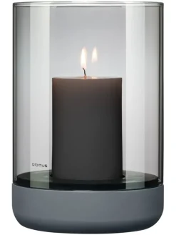 Blomus Kerzen, Vasen & Mehr<Windlicht ''Calma'' in Grau - (H)22 x Ø 15 cm