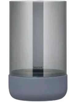 Blomus Kerzen, Vasen & Mehr<Windlicht ''Calma'' in Grau - (H)19 x Ø 12 cm