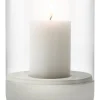 Blomus Kerzen, Vasen & Mehr<Windlicht ''Calma'' in Hellgrau - (H)22 x Ø 15 cm