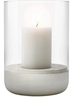 Blomus Kerzen, Vasen & Mehr<Windlicht ''Calma'' in Hellgrau - (H)22 x Ø 15 cm