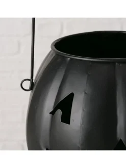Boltze Kerzen, Vasen & Mehr<Windlicht ''Grimasi'' in Schwarz - (H)17,6 cm