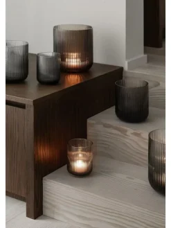 Blomus Kerzen, Vasen & Mehr<Windlicht ''Ven'' in Grau - (H)20 x Ø 17 cm